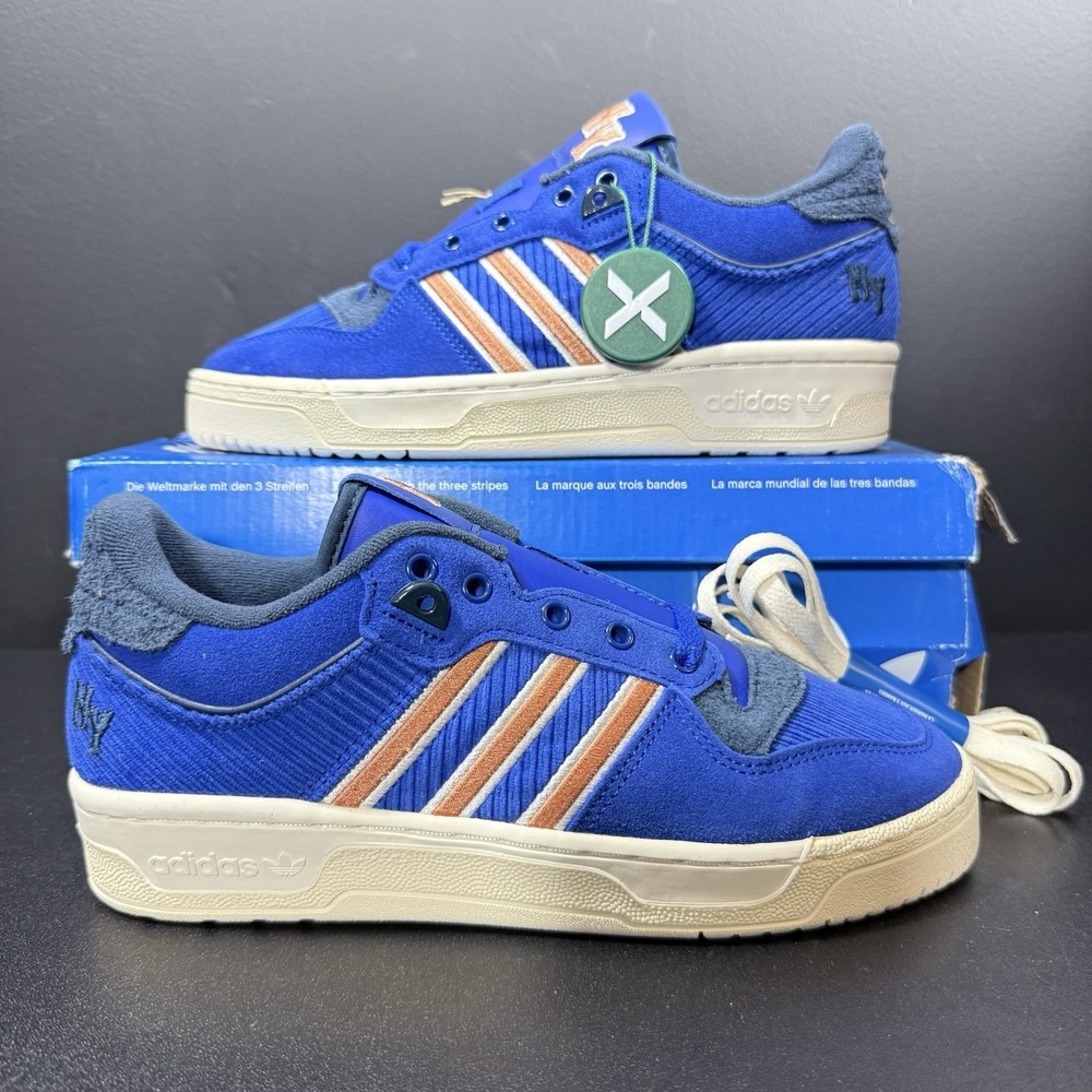 NY Mets Adidas Rivalry Low 86 NYC Blue Orange Mens Size 7 Shoes Baseball MLB‎